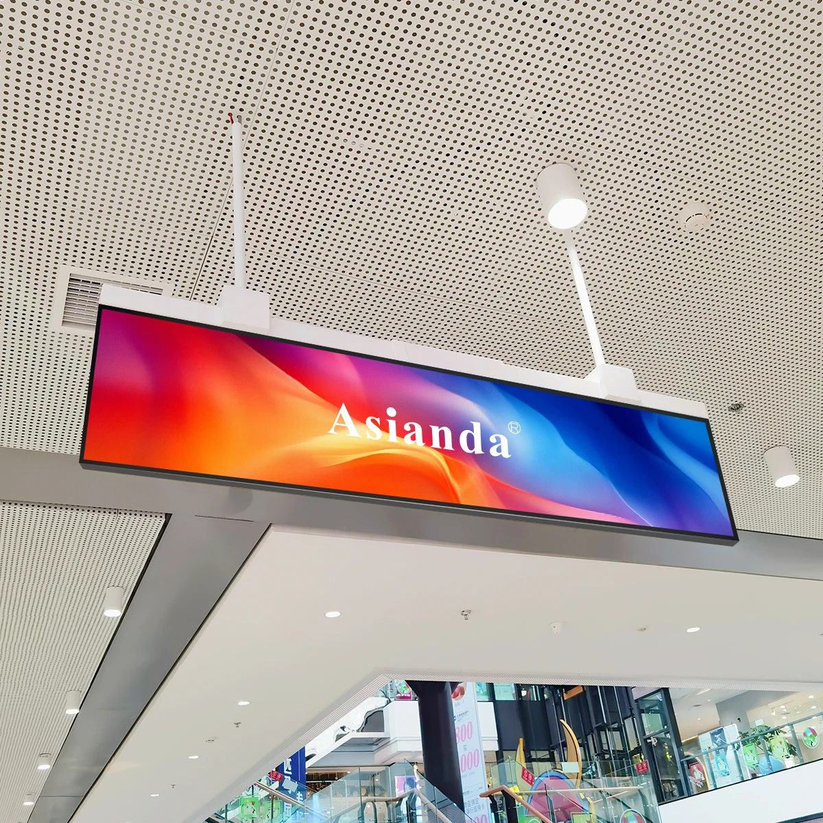 

Supermarket Bar Screen Airport Digital Signage Digital Shelf Edge Ultra Thin Advertising High Bright LCD Stretched Bar Display