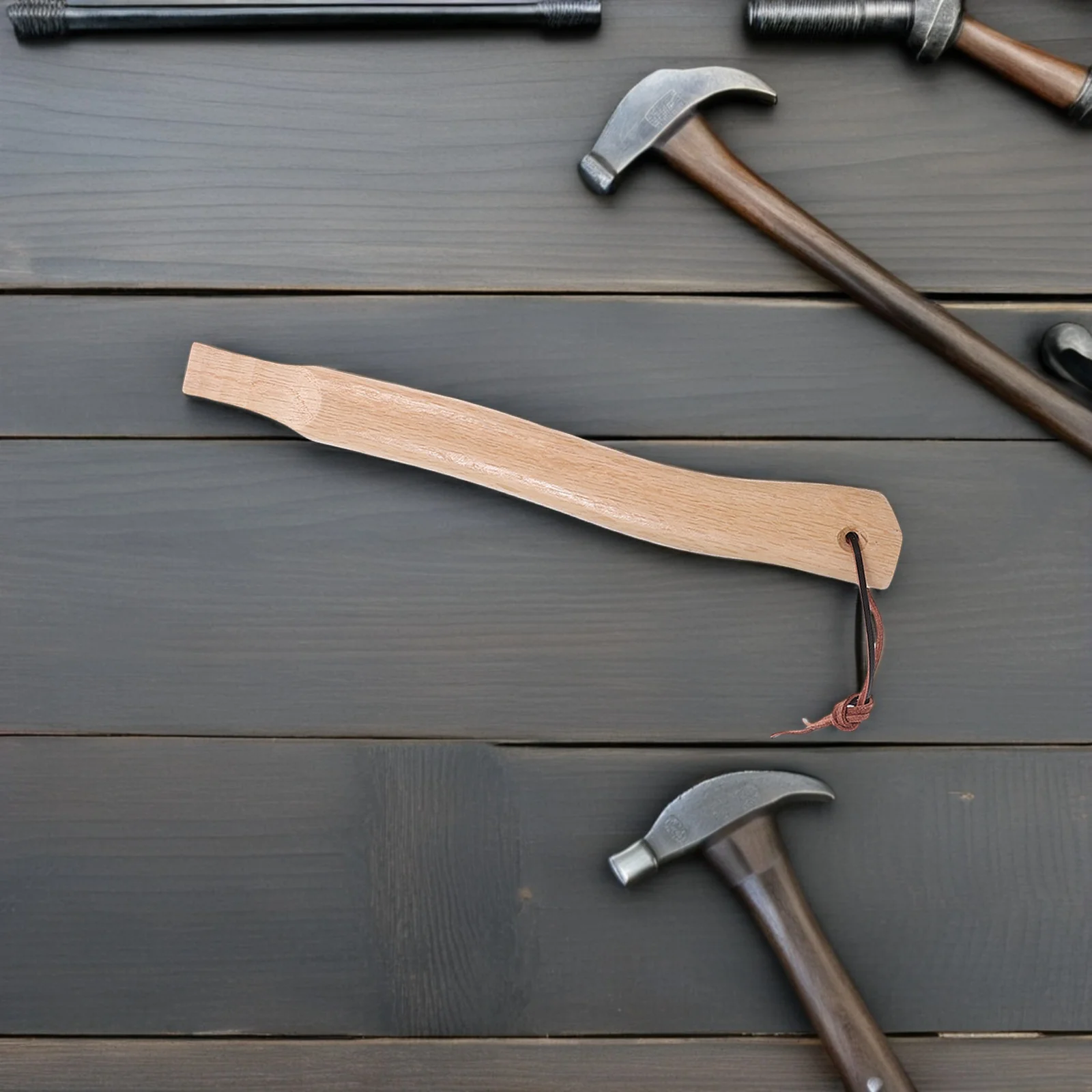 Replacement Wooden Hammer Handle Solid Wood Ergonomic Grip Tool Handle for Hammer Repair and Woodworking Wood Handles