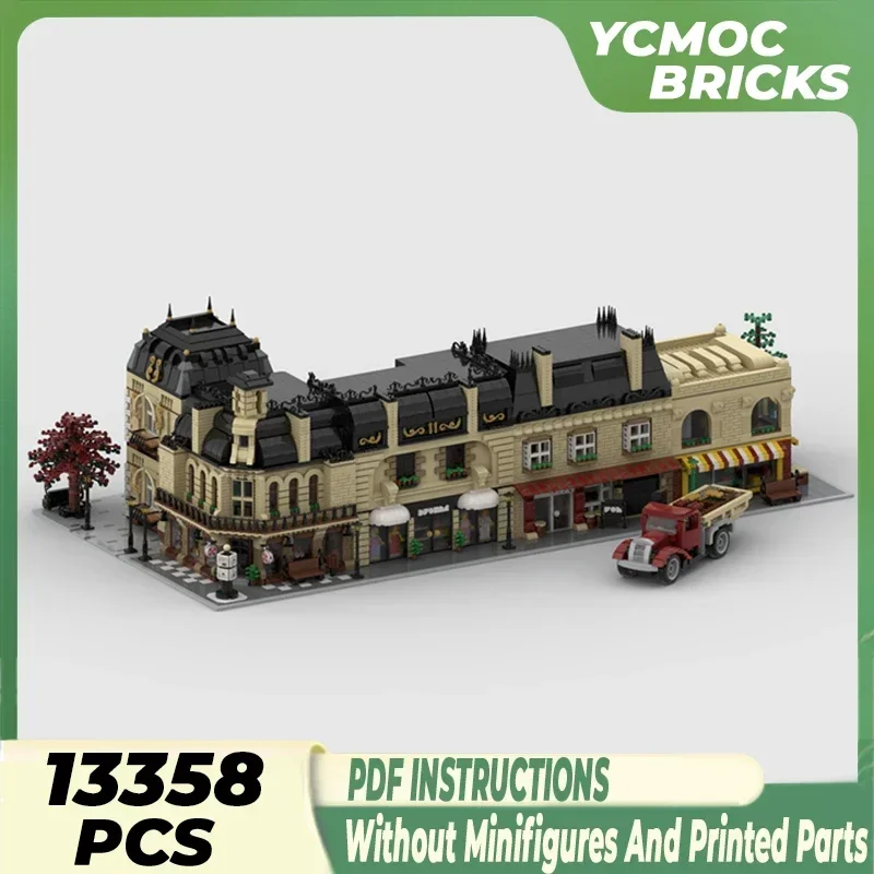 Moc Building Bricks City Street View Model Classics Modular Old Street Technology Blocks Gifts Christmas Toys DIY Sets Assembly