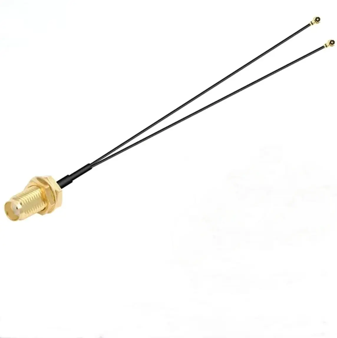 

100PCS SMA female TO 2 X MHF4 Plug RF Pigtail Cable for Mini PCI 0.81mm Card Intel WIFI Board