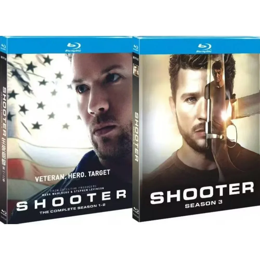 Shooter Season (1-3) 5-D New Sealed Box Set Blu-ray disc