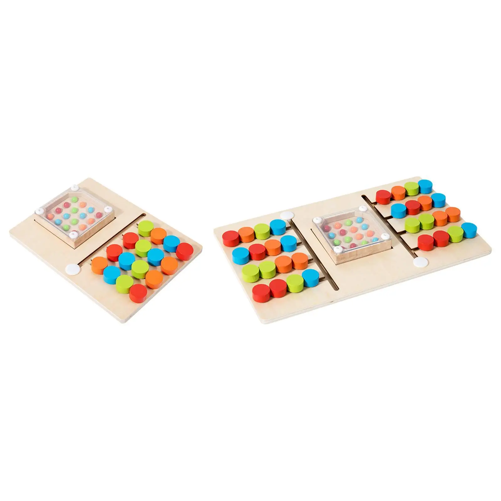 Montessori-Holzbrett mit farblich passenden Puzzles, Lernen für Kinder, Sortieren von Beschäftigt, Reisespielzeug, Farbsortierung, Spielen für die Vorschule