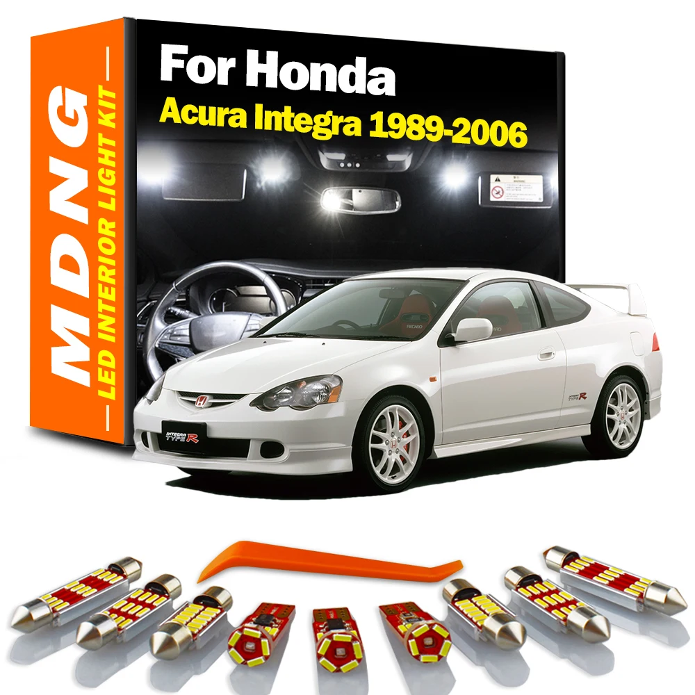 MDNG Signal Lamp For Honda Acura Integra 1989- 2001 2002 2003 2004 2005 2006 LED Interior Dome Map Light Kit Indoor Trunk Bulbs