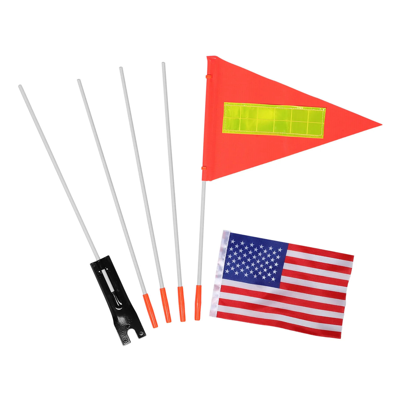 

1Set Orange Bike Safety Flag High Visibility Triangular Safety Flag for Bike Trailer Cycling Outdoor Cycling Flags