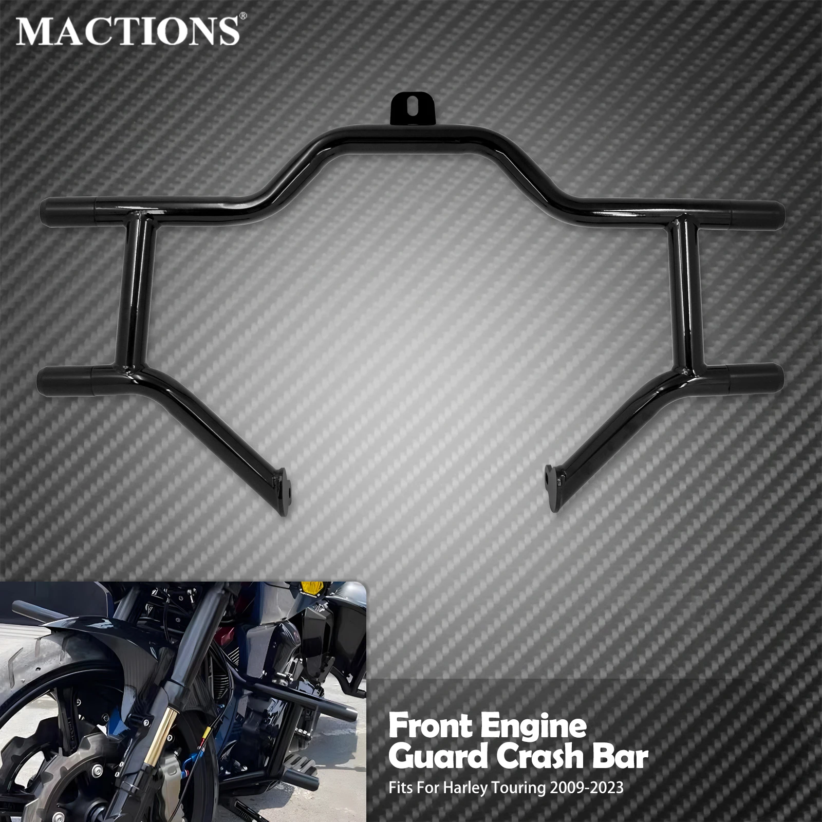 

Front Crash Bar Motorcycle Falling Protection Highway Engine Guard For Harley Touring Road King Electra Glide FLHX FLTRX 09-2024