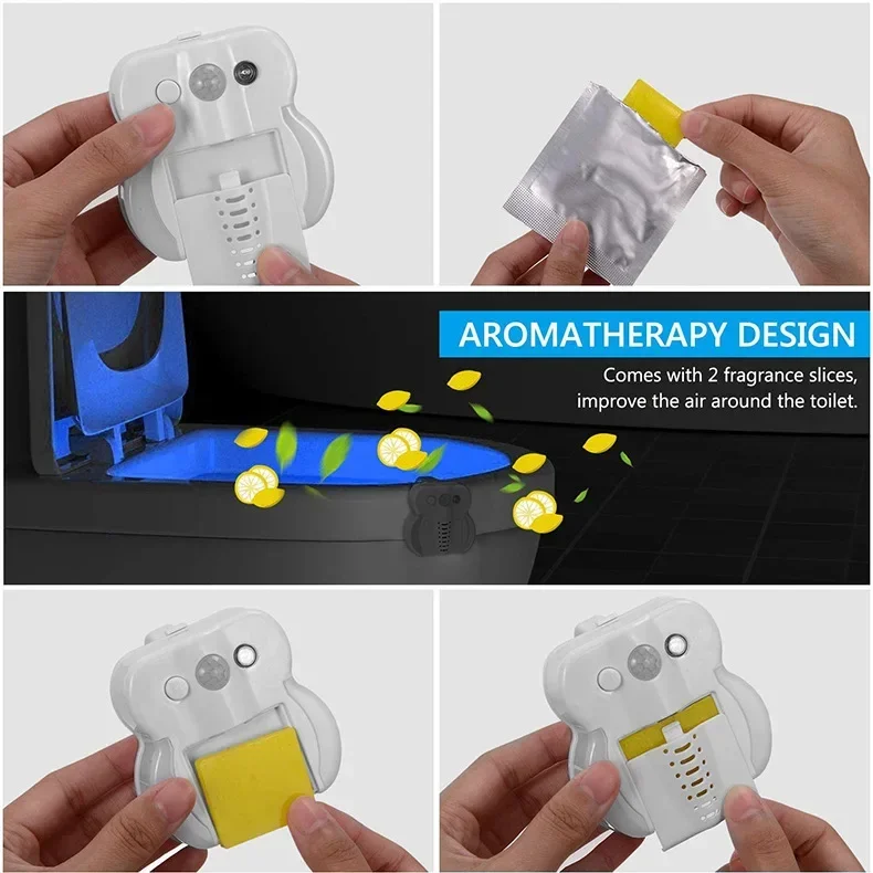 Xiaomi-Rétroéclairage RVB pour cuvette de toilette, veilleuse avec capteur de mouvement, rétroéclairage pour chambre à coucher, décor de toilette,