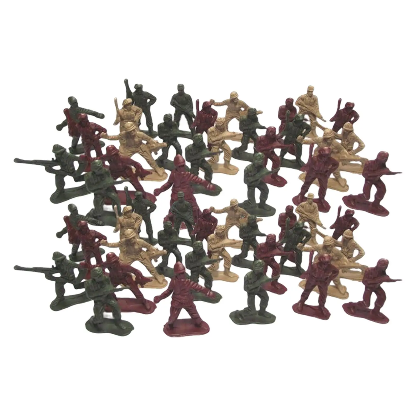 50 Pieces Miniatures Model Soldier Figures Sand Table Decoration Playset Toys 5cm H for Kids Children Boys Adults Pretend Play