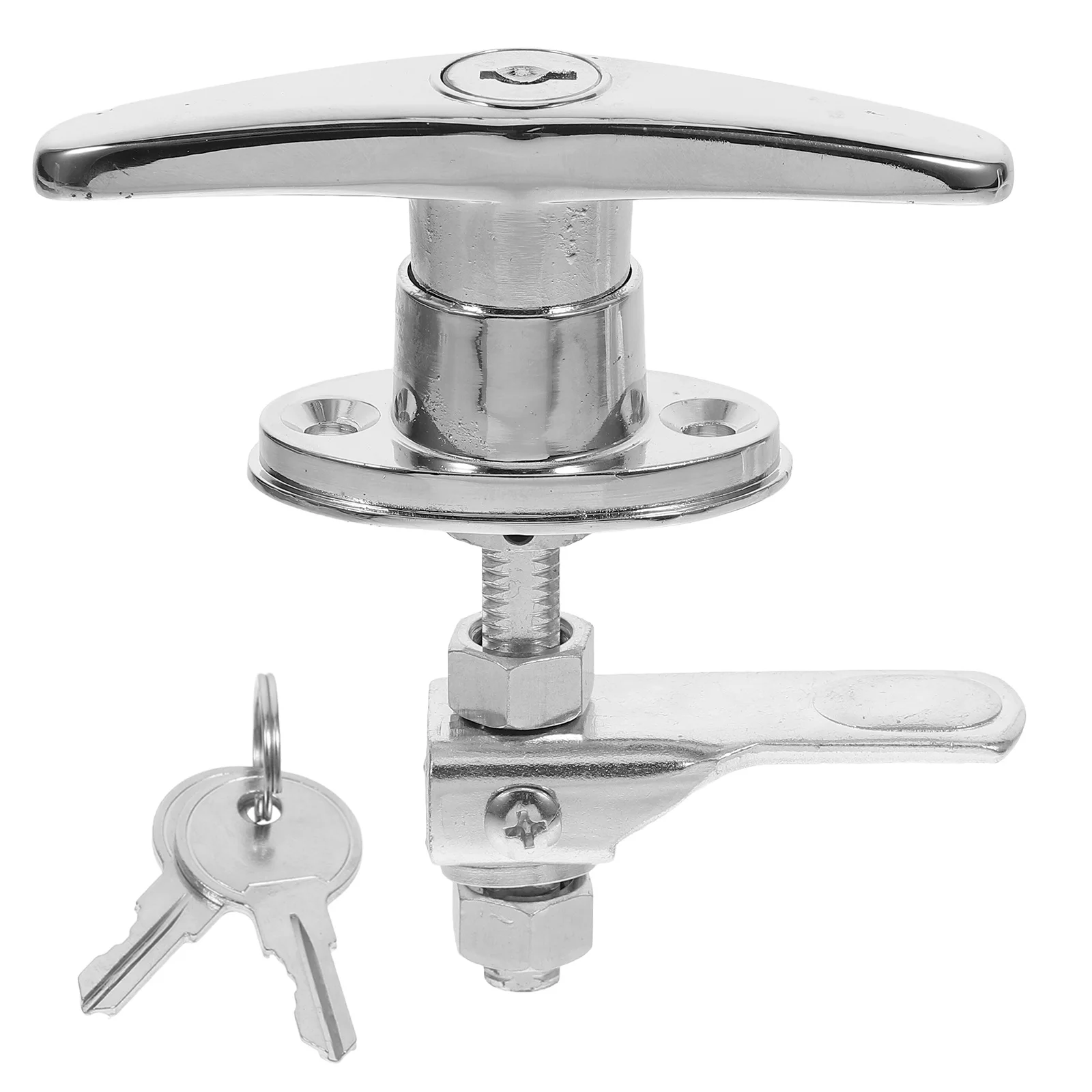 

T Shaped Handle Lock Set Metal Barn Door Lock Replacement For Garage Sliding Doors With Keys Security Locking Handle For Cabinet