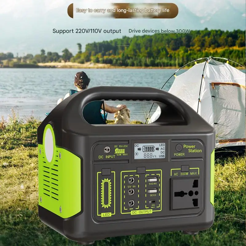 Fonte de alimentação de armazenamento de energia externa 300w 204.8wh/256whmmóvel fonte de alimentação 220v 110v estilo de acampamento de emergência auto-condução