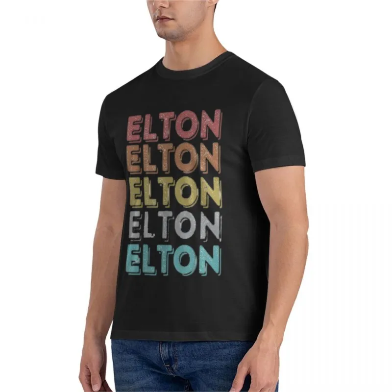 เสื้อยืดผู้ชายผ้าฝ้ายวินเทจย้อนยุค elton เสื้อยืดคลาสสิกเสื้อยืดตลกสำหรับผู้ชาย