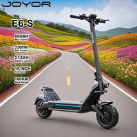 JOYOR E6-S Foldable Adult Electric Scooter E-Scooter 80 KM/H Electric Kick Scooter 3200W Skateboards 60V 31.5Ah Kickboard