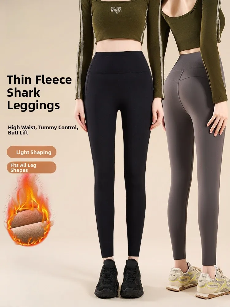 

Thiened Fce брюки из овчины женские длинные брюки для тренировок и йоги с высокой талией теплые повседневные леггинсы осень-зима