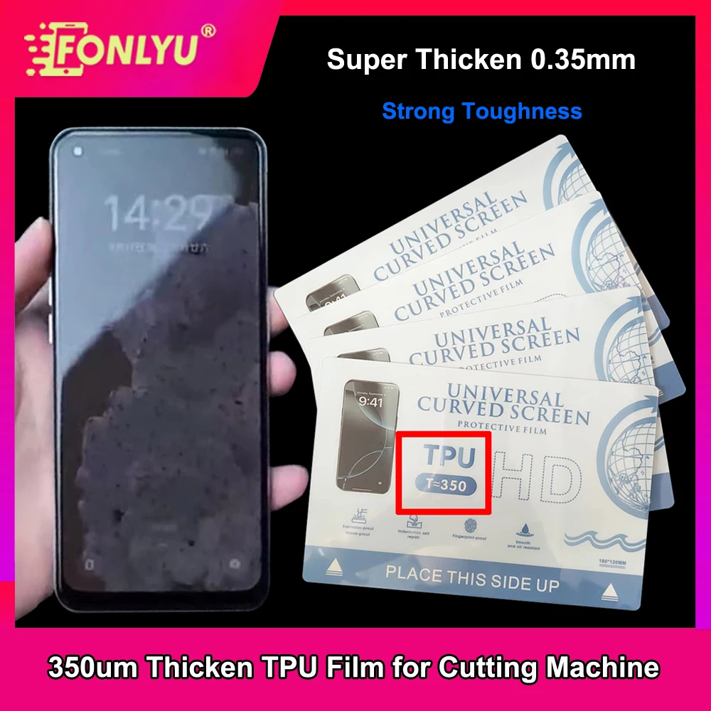 

FONLYU 50 шт. Защитная пленка для экрана премиум-класса из ТПУ, утолщенная 0,35 мм, HD, гладкая, суперпрочная, гибкая гидрогелевая пленка