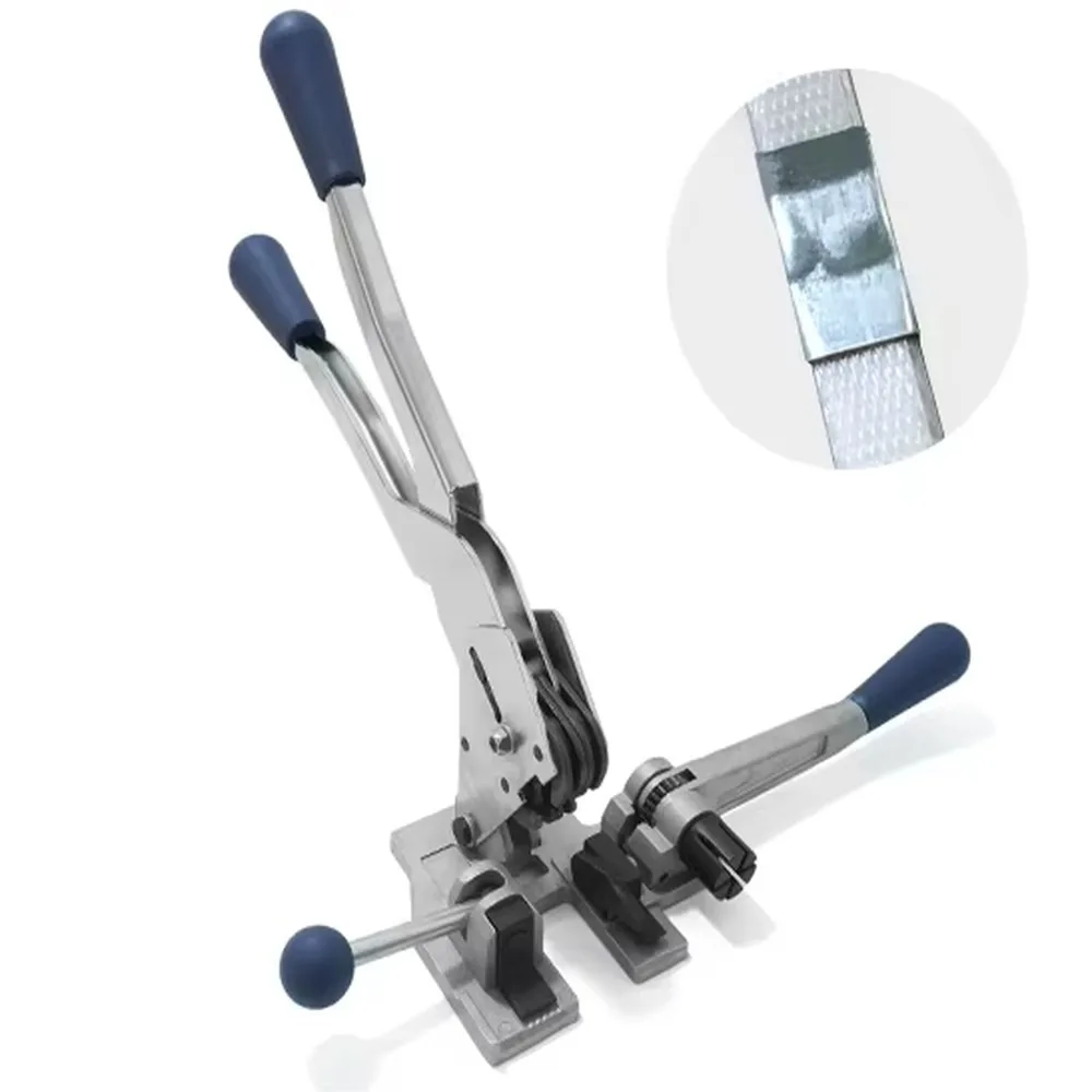 Manual Strapping Banding Tool 3 in 1 Strapping Machine Tensioner Sealer Cutter for 1/2
