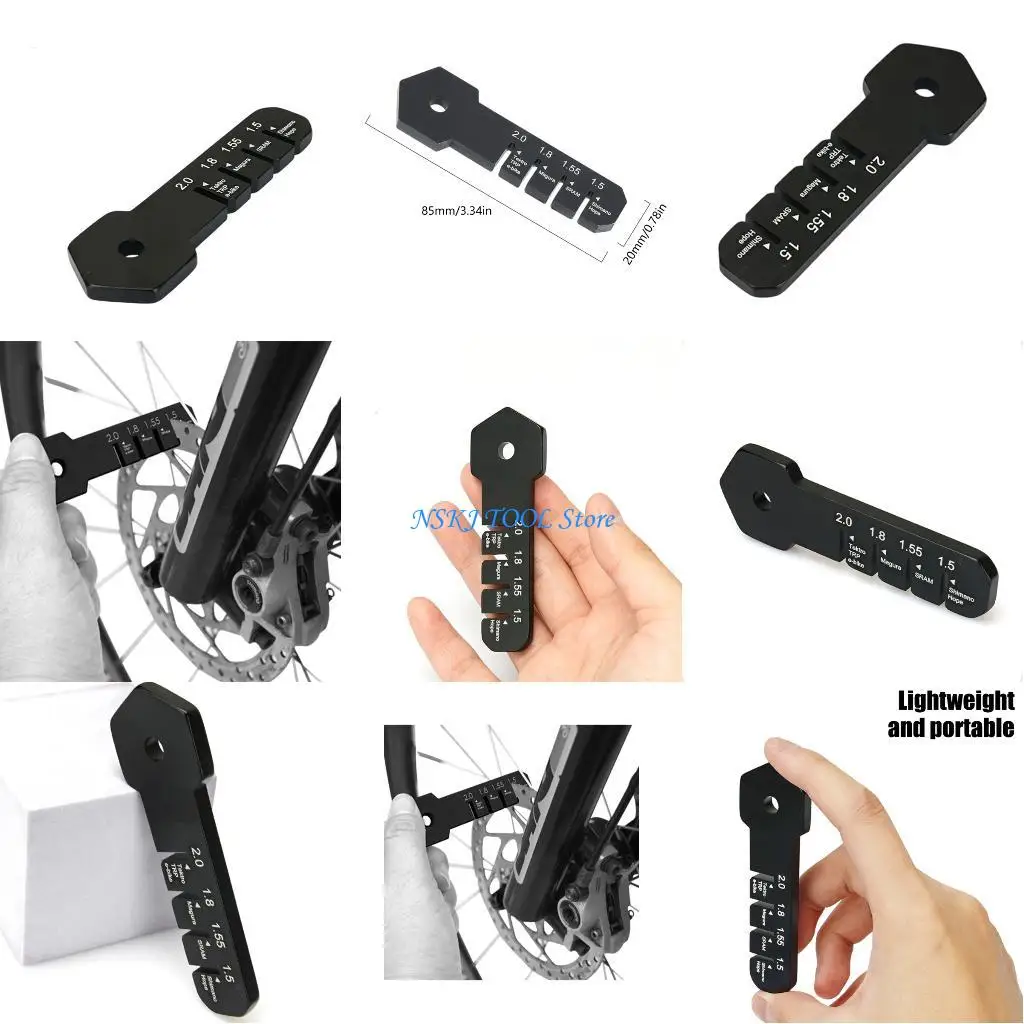 

L8RC Bike Disc Brake Rotor Gauge For Accurate Thickness Diameter And Wear Assessment Measure 2.0 1.8 1.55 1.5 Specification