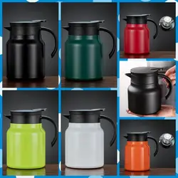 800/1000ml Insulated Kettle Large Capacity Stainless Steel Coffee Mug Teapot with Filter Portable Travel Business Coffee Pot