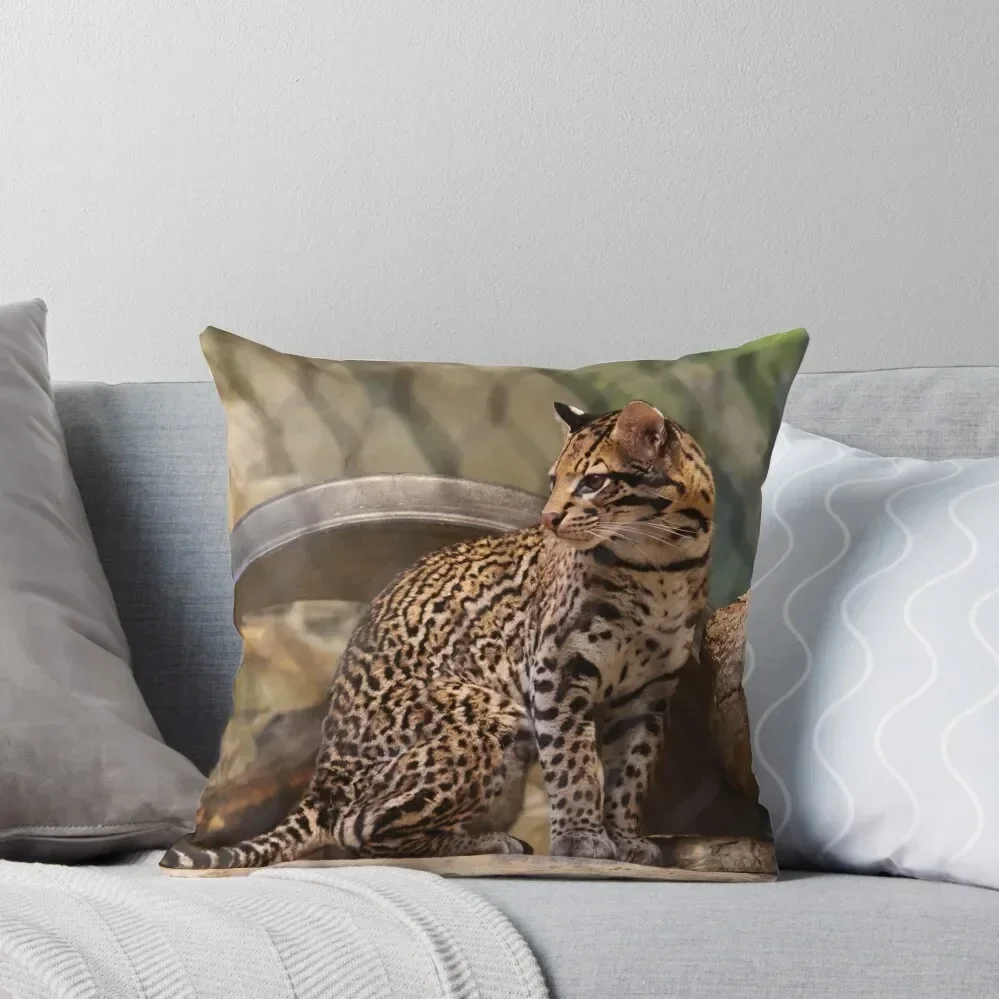 Portrait of an Ocelot Throw Pillow luxury sofa pillows Sofa Cushion Cover Cushions pillow