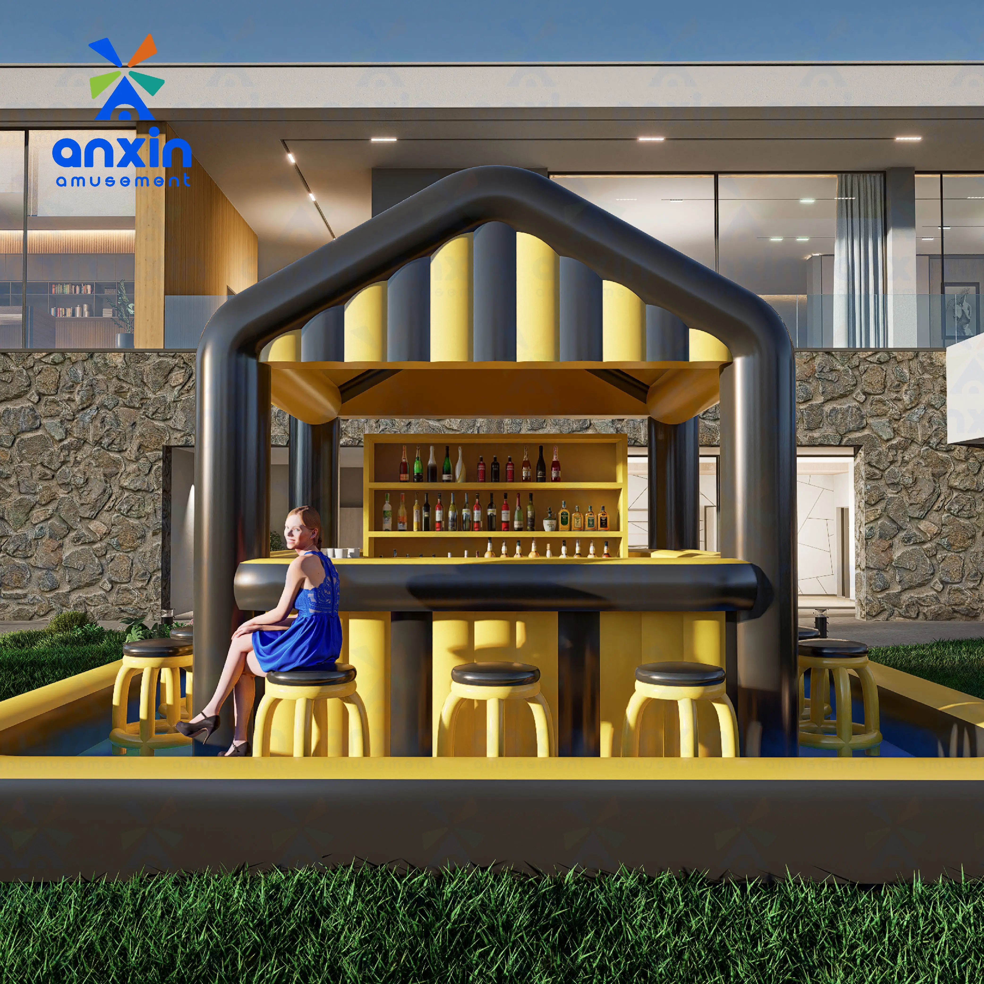 Outdoor Commercial Portable Bars Inflatable PVC Material Grade Pool For Parties Adult