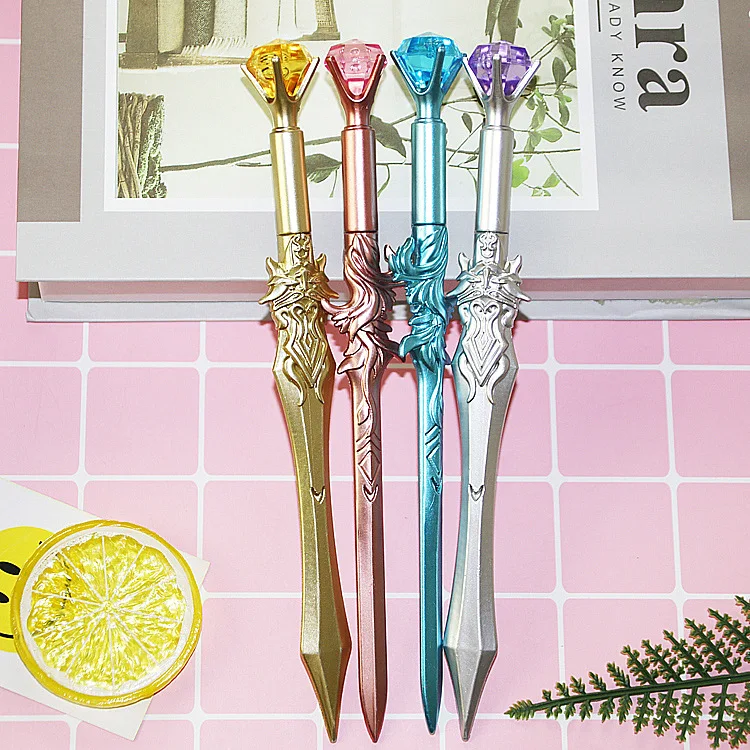 

36 Pc/Lot New Stone Sword Weapon Gel Ink Water Singed Pen/Cute Stationery/Children Gift/School Office Supplier