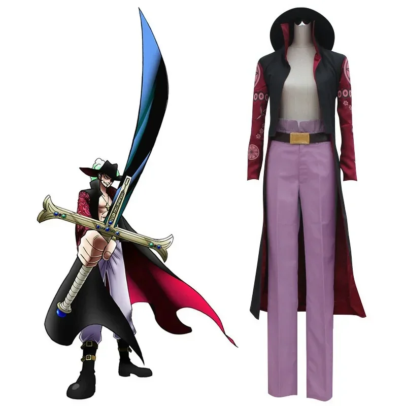 

Anime Dracule Mihawk Cosplay Costume Men Outfit Full Set