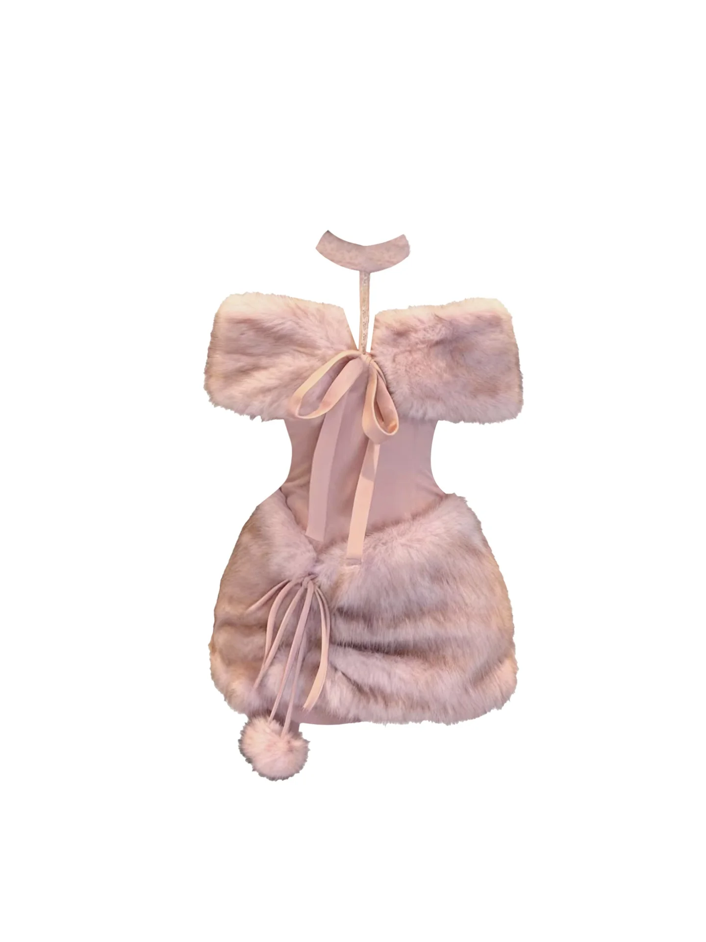 Heza dodu doux épicé fille Plu épissure suspendus Ne Dr femmes automne hiver Ele col de fourrure poinçon ensemble décontracté Sle