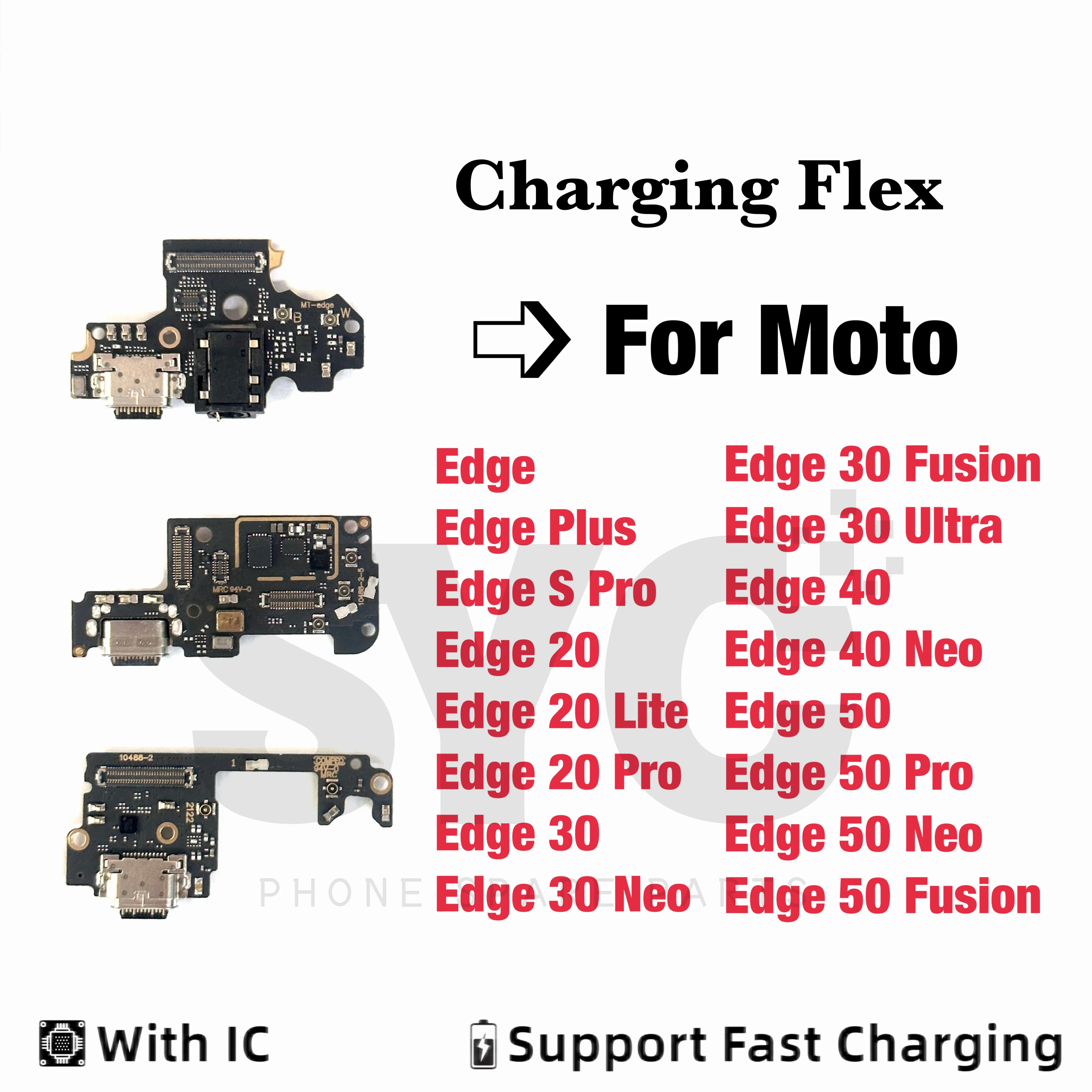 New USB Charging Board Port Dock Flex Cable Connector Microphone For Moto Edge 20 Lite S 30 40 50 Neo Fusion Ultra Pro Plus 2021