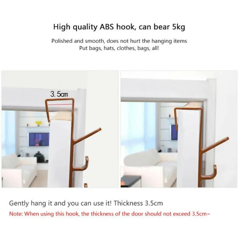 New Multi-purpose Five-segment Hooks Storage Household Hook Rack Organizer Clothes Coat Hat Bag Hanger Holder Hot Sale