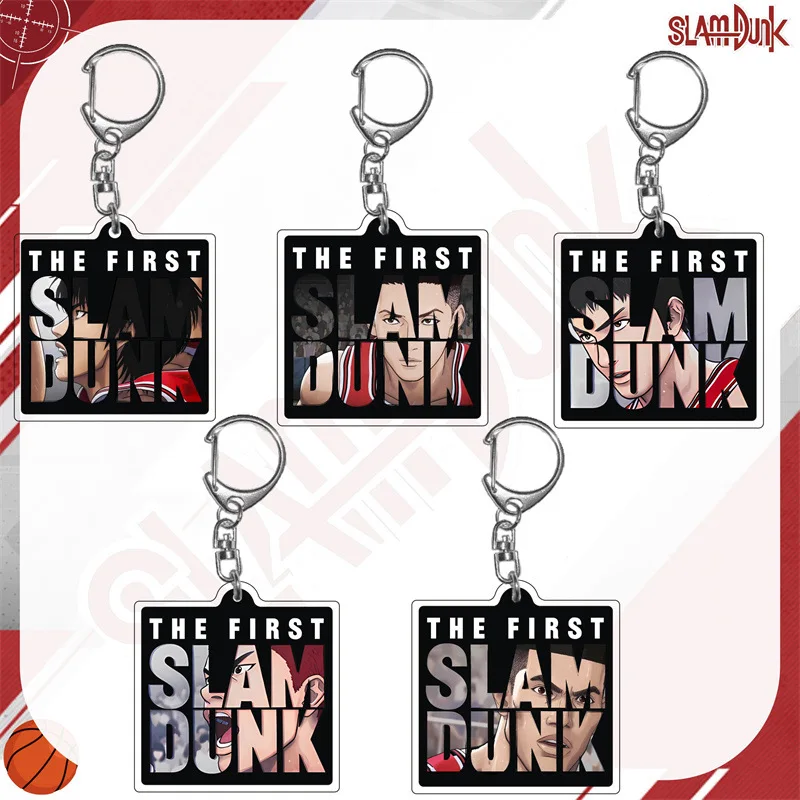 Cartoon anime SLAM DUNK acrylic key chains Kaede Rukawa Hanamichi Sakuragi backpack Pendant schoolbag decoration