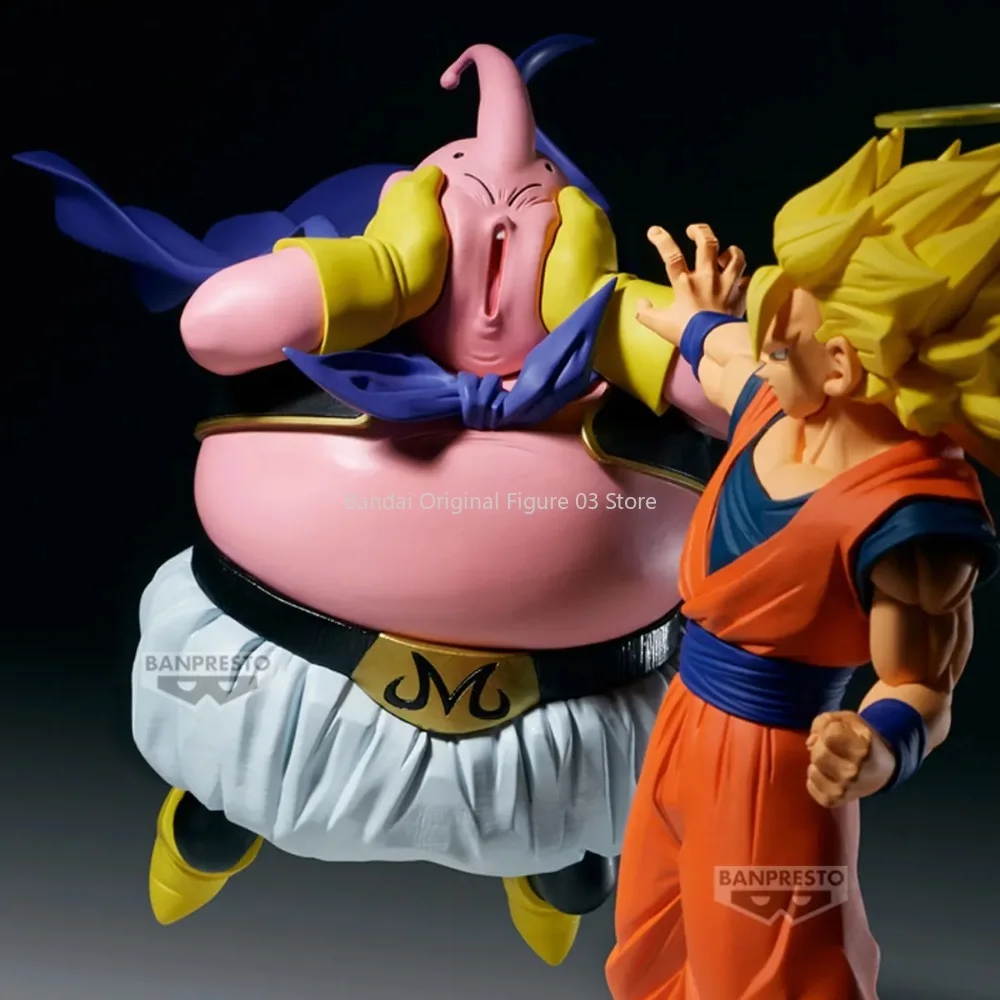 Original BANDAI Banpresto Dragon Ball MATCH MAKERS Majin Buu Goku PVC อะนิเมะตัวเลขการกระทําของเล่นคริสต์มาสของขวัญ
