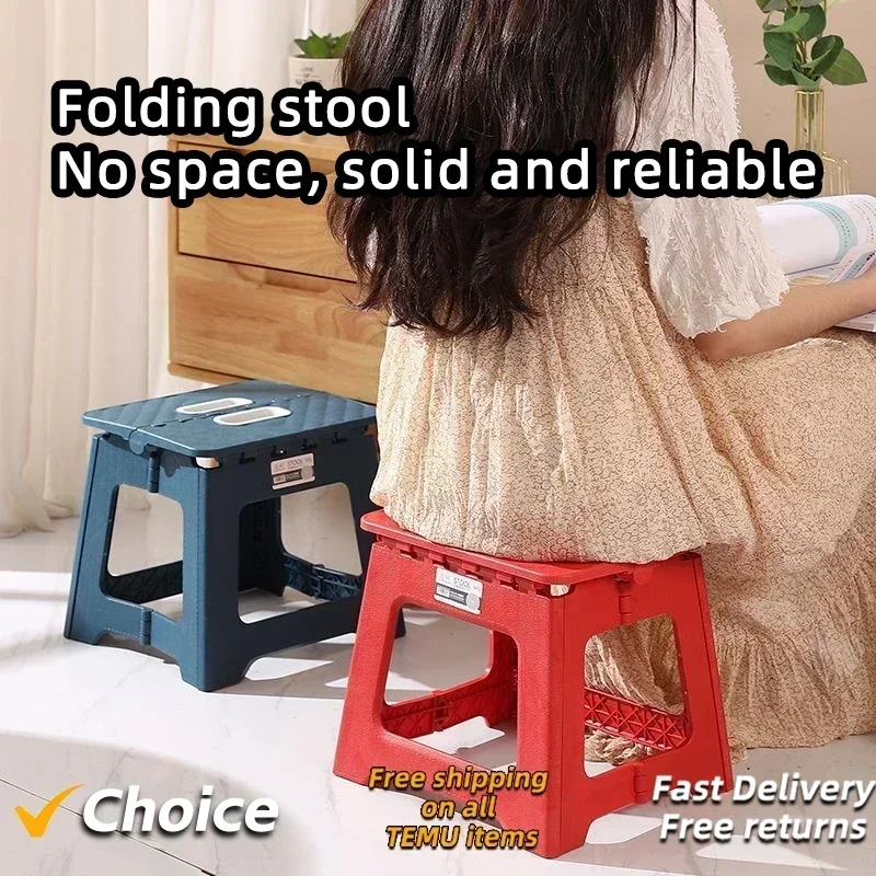 Thickened folding stool mini portable outdoor picnic camping chair portable bench train stool