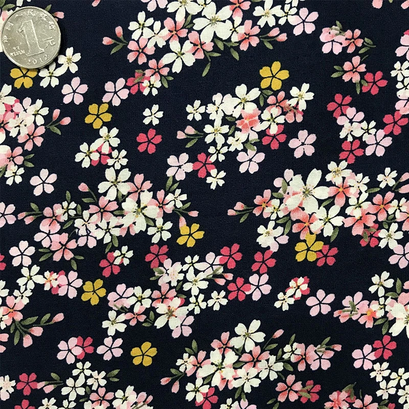 Floral Printed Poplin Fabric, 100% Cotton, Small Floral, DIY Clothing, Dress Shirt, Handmade Sewing, Quilting