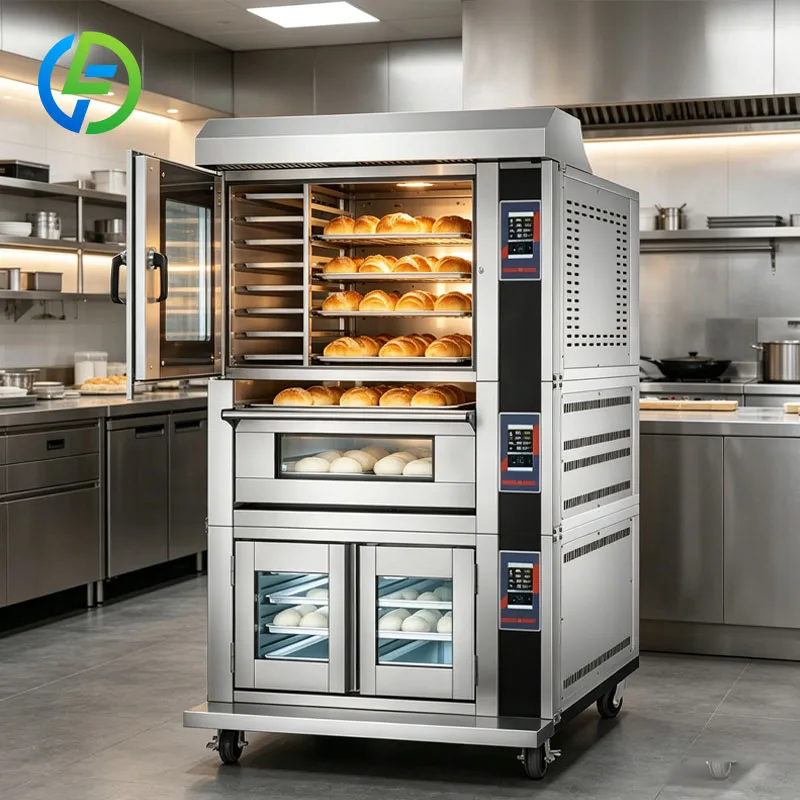 Commercial Bakery Oven with Proofing Chamber Multi Function Baking Equipment for Food Business Customized
