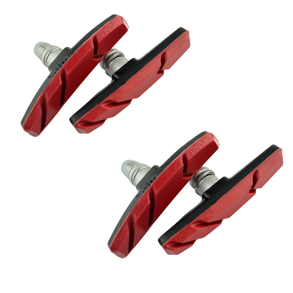 

Bicycle Mountain Bike Front Brake Shoe Durable Rubber Steel Non-Slip Weather-Proof Wheel Rim Protection
