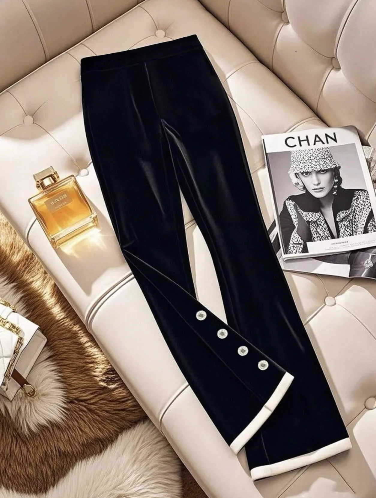 

Женские повседневные элегантные повседневные модные спортивные штаны для похудения на открытом воздухе, универсальные корейские бархатные брюки из эластичной ткани Wom