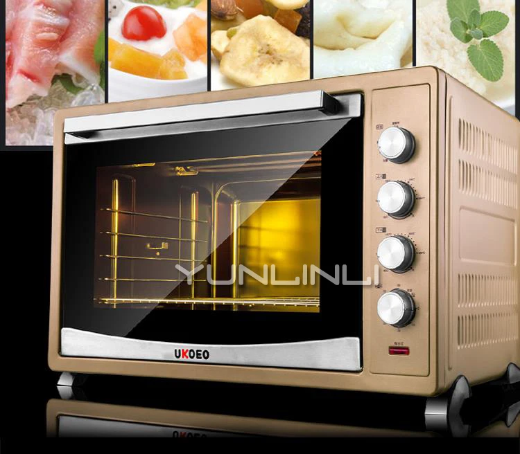 120L เตาอบพิซซ่าเค้กขนมปังเครื่องปิ้งขนมปัง Commercial ในครัวเรือนเครื่องเบเกอรี่เตาอบไฟฟ้า