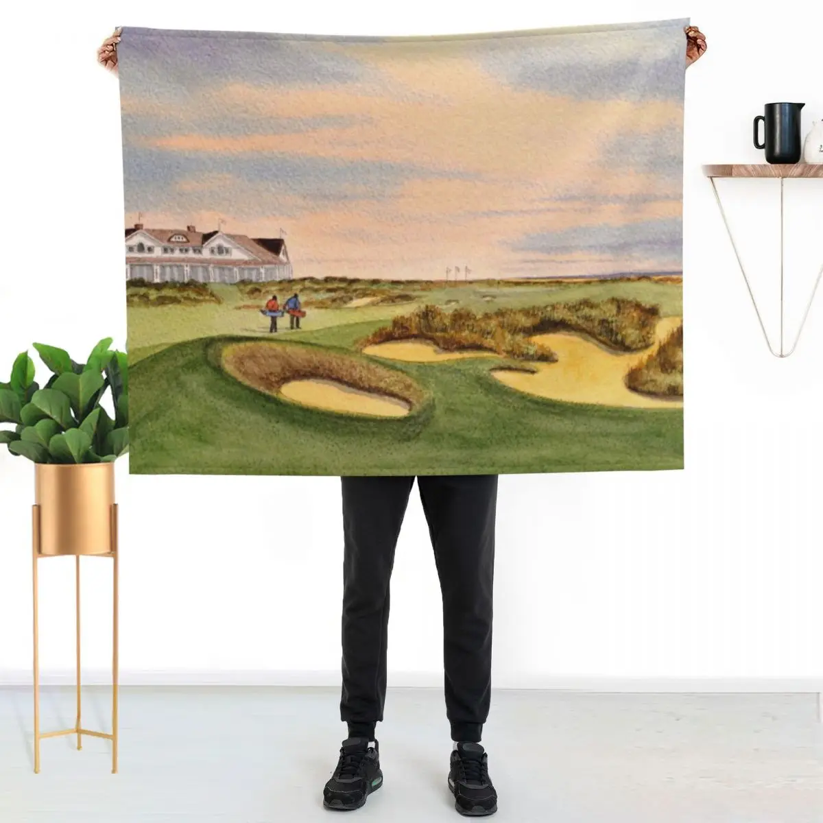 

Kiawah Island Ocean Golf Course Throw Blanket Easy Care Comfortable Blanket for Couch