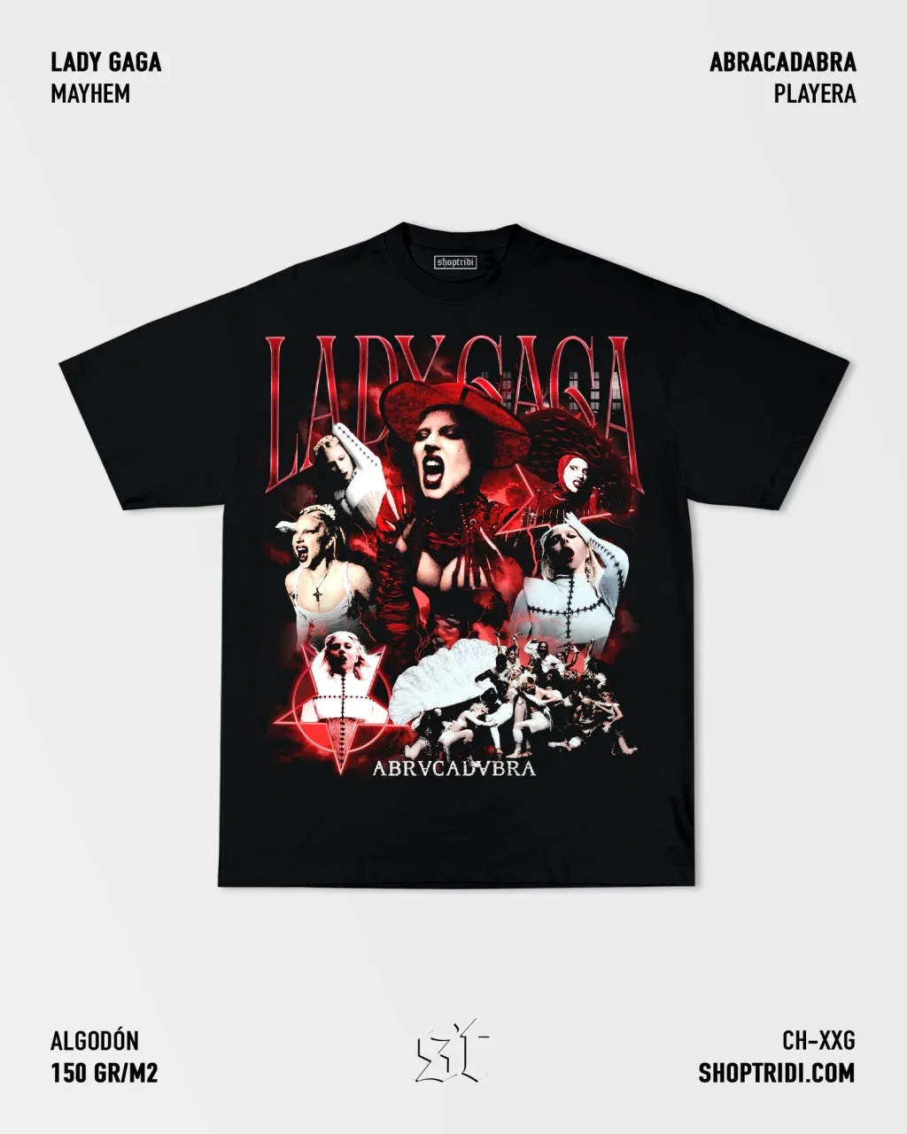 Street Hip Hop American Rapper Singer Lady Gaga Print T-shirt Oversized Y2k Women Men Casual Cotton Harajuku Female Short Sleeve