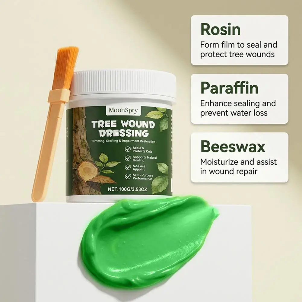 100g Tree Wound Sealer Plant Tree Wound Healing Sealant Plant Grafting Pruning Sealer Bonsai Cut Wound Paste Smear Tree Repair