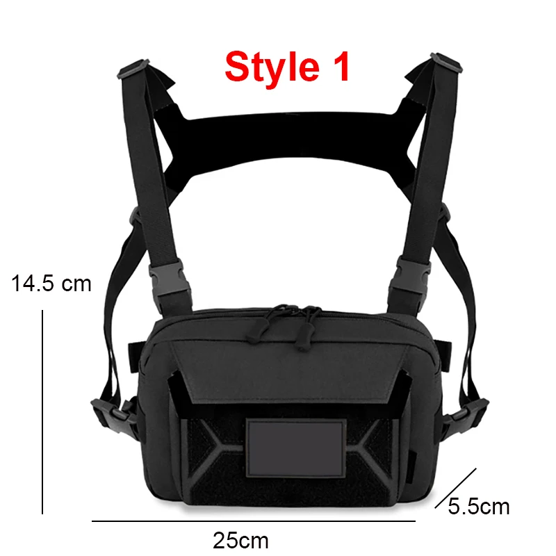 Taktische Jagdweste Tasche Herren Outdoor-Sport Brusttasche Training Camping Reisen Angeln Molle Überlebens-Tasche