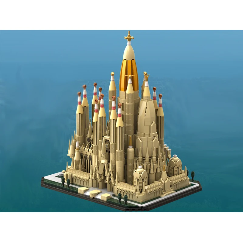 Barcelona landmark Sagrada Familia cathedral church bricks Spain world heritage Catalan architect Gothic architecture blocks