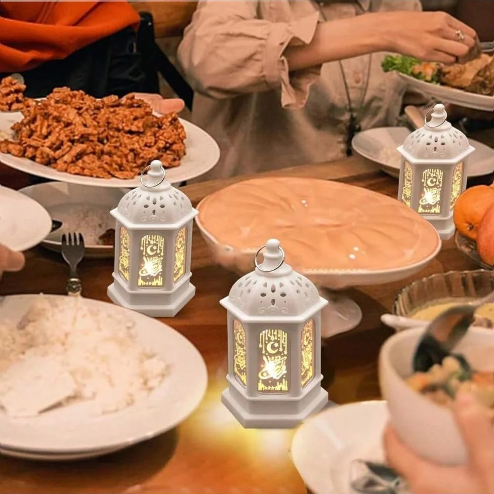 Picture 4: Muslim Ramadan Lantern Decor Ornament EID Mubarak LED Festival Night Light Eid-ul-fitr home decorations party decor supplies