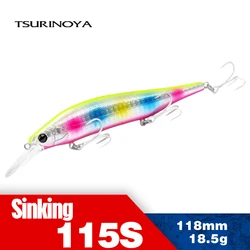 TSURINOYA 115mm 18.5g SinKing Minnow NYX 115S Max 2.8m Artificial Weight System Hard Baits Long Casting Wobbler