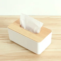 Tissue Box Simple Wooden Cover Desktop Home Tissue Box Paper Storage Drawer Box Home Car Remote Control Storage Boxes