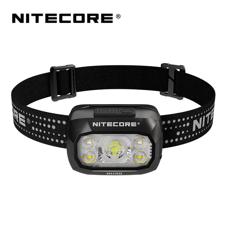 NITECORE NU30 Triple output Lightweight Outdoor Headlamp with 4-core UHE LED 500 Lumens Built-in 1500mAh Li-ion Battery