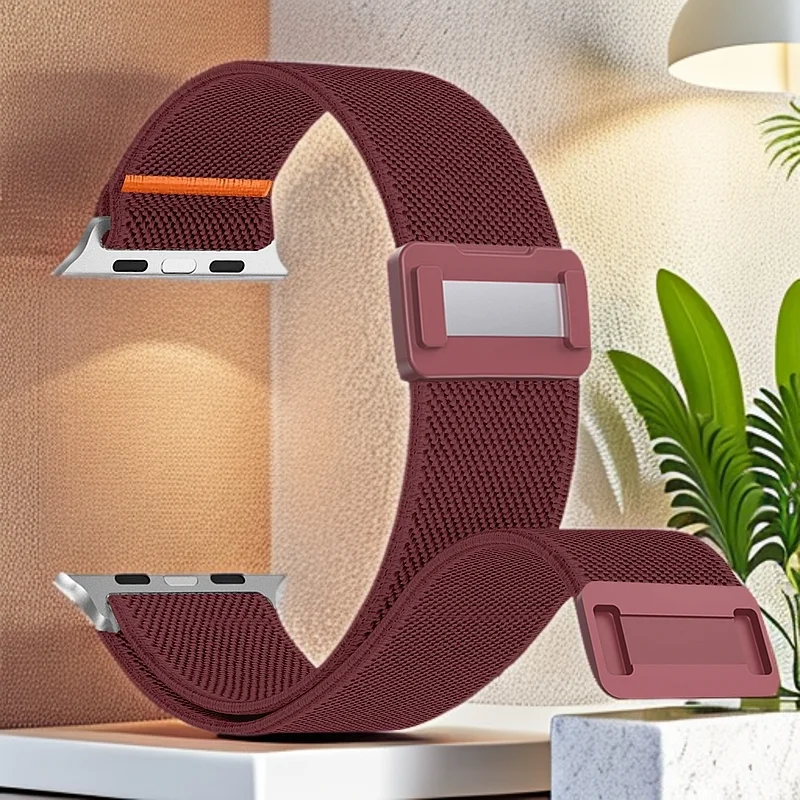 Magnetische elastische Nylonschlaufe für Apple Watch Band Serie 10 46 mm 49 mm 45 mm 44 mm 42 mm 41 mm 40 mm 38 mm für Damen und Herren