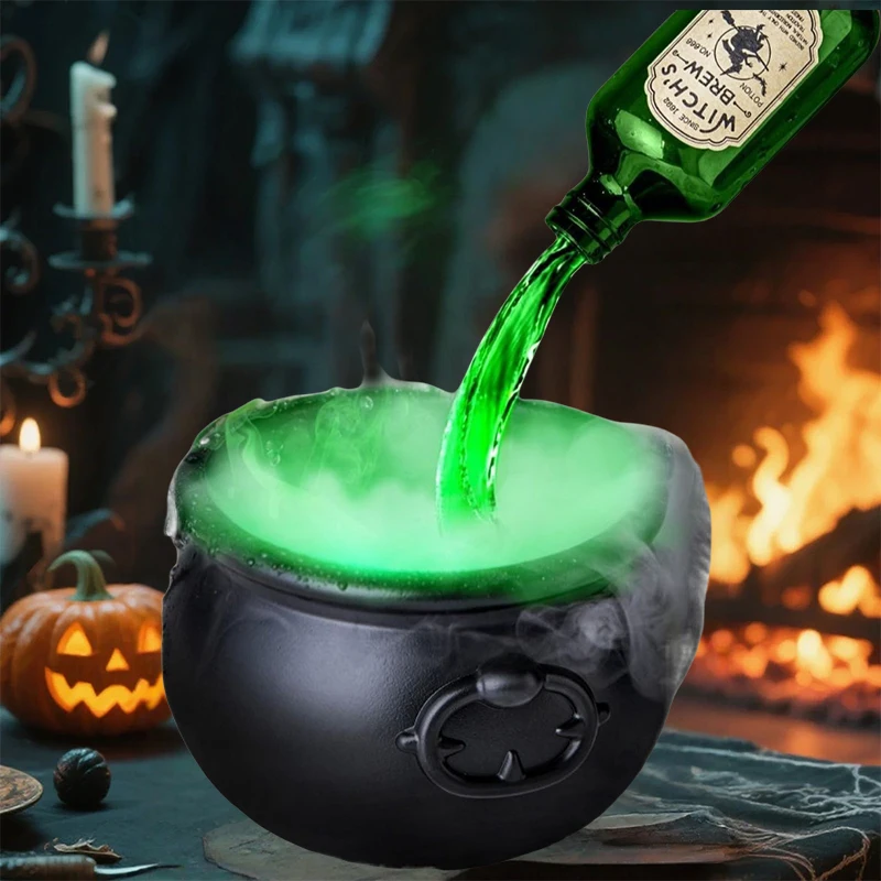 Новинка 2025 года, чаша ведьмы на Хэллоуин, волшебная чаша с туманообразователем, пузырьковый горшок, украшение дома ужасов, декор для вечеринки, страшный реквизит, декор на Хэллоуин