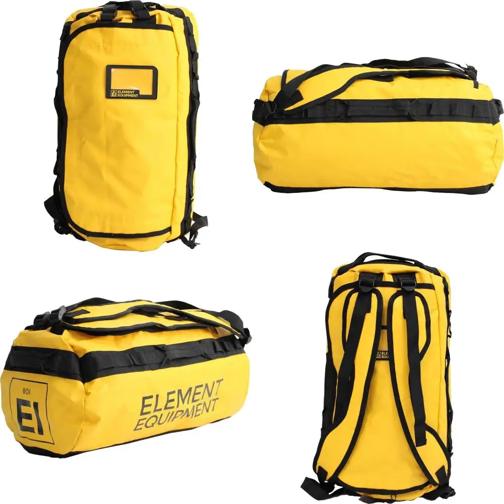 

Желтая водонепроницаемая маленькая походная сумка с плечевыми ремнями