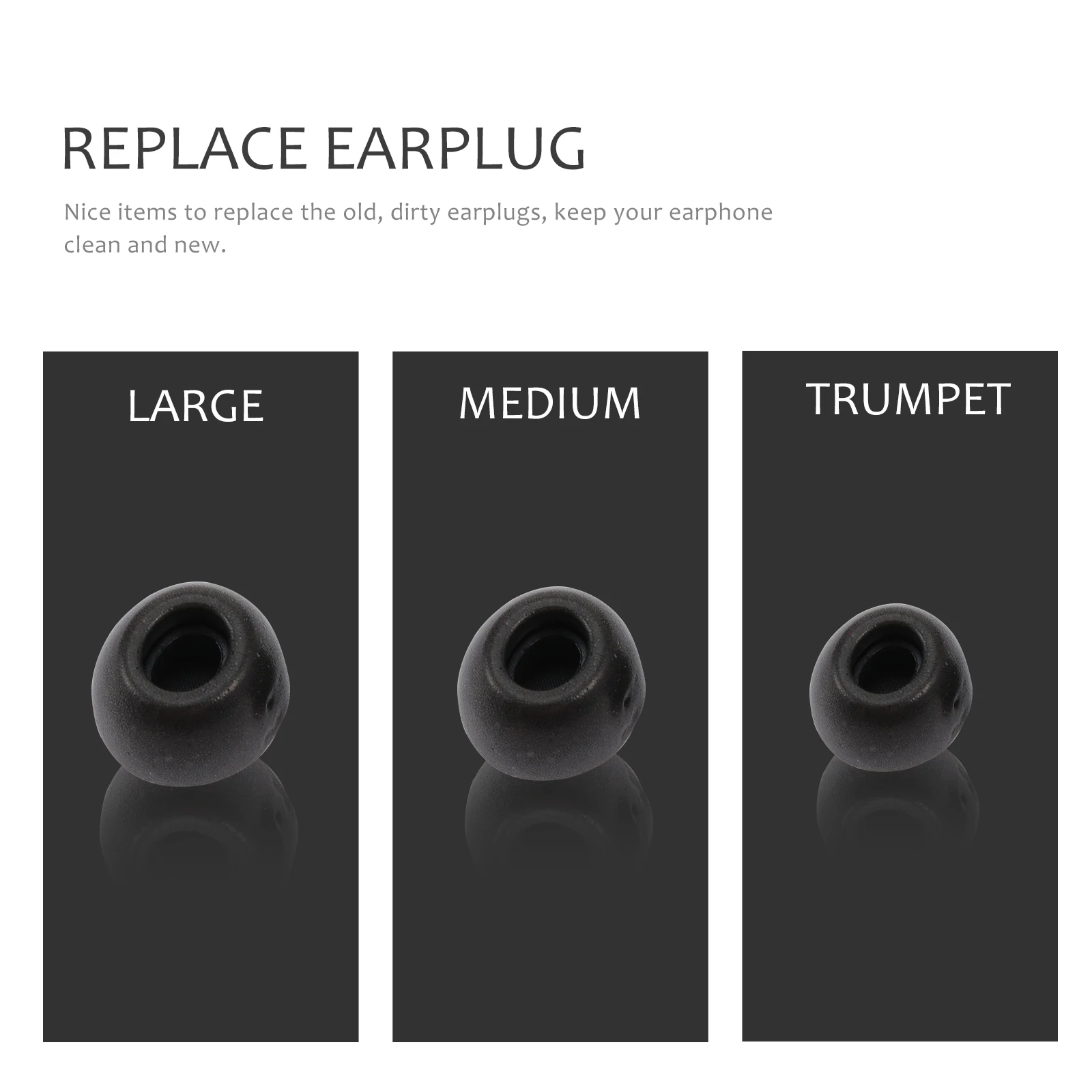 

3 Pairs Earplugs Memory Foam Cotton Headphones Ear-pads Noise Cancelling Bud Tips Earbuds