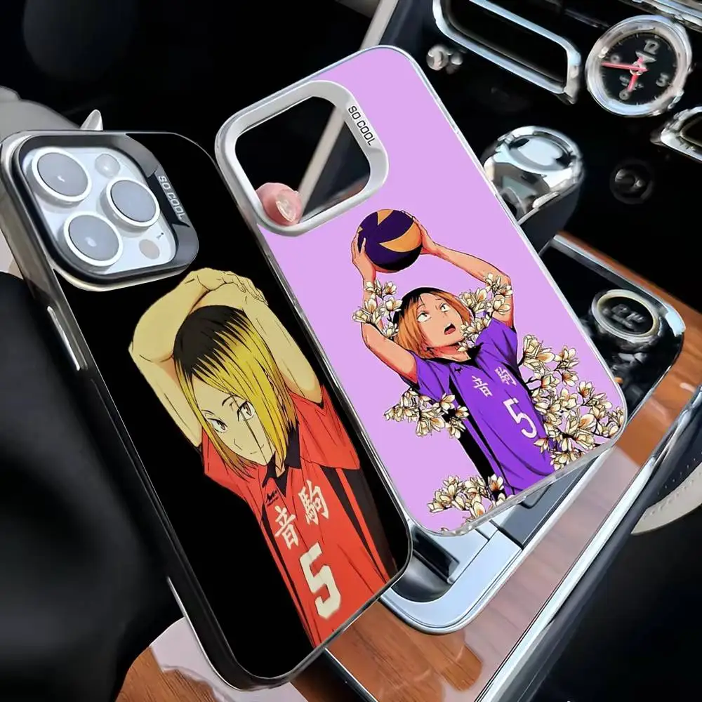 Kenma Kozume Anime telefoonhoesje voor iPhone17,16,15,14,13,12,11 Plus, Pro Max witte matte schokbestendige hoes