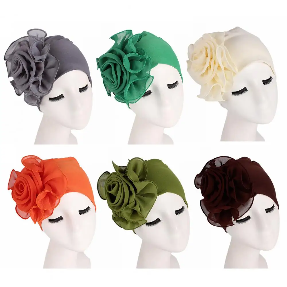 Casual Hat  Delicate Workmanship Lightweight Ladies Cap  Women Dome Turban Cap